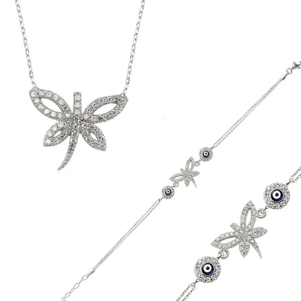 Gümüş Yusufçuk Bayan Set SL5628 - Resim 2