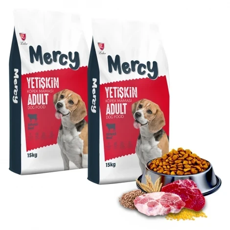 Mercy Biftekli Yetişkin Köpek Maması 15 Kg x 2 Adet ürün görseli 1