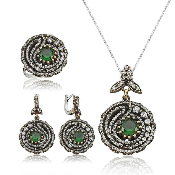 Gümüş Otantik Bayan Set  SL2256 - Resim 3