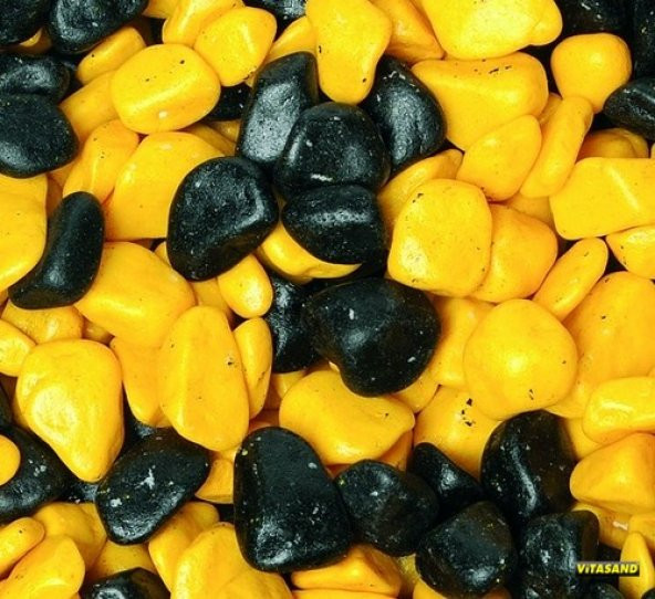 Vitasand REF-185 Sarı Siyah Fanus Çakılı 350 gr ürün görseli 1