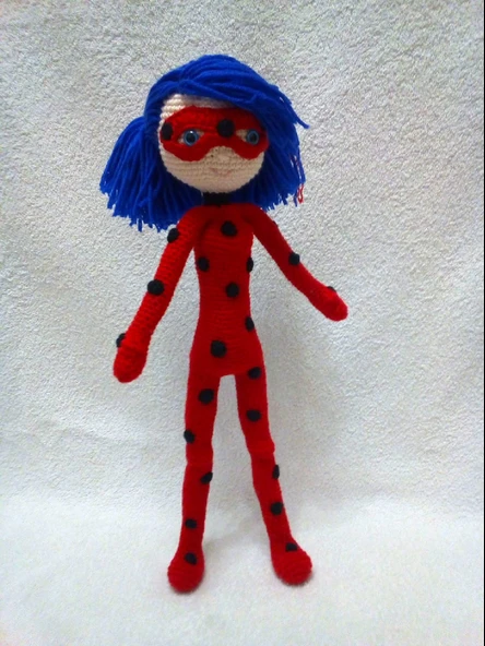 Mucize Uğur Böceği Kız Amigurumi Organik Oyuncak ürün görseli 1