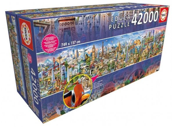Educa 42000 Parça Around The World Puzzle - Resim 2