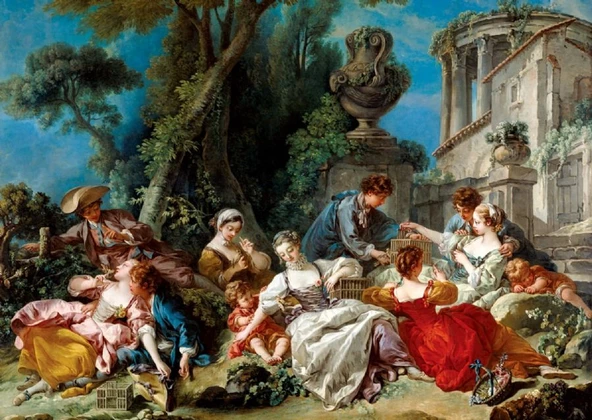Anatolian 1500 Parça Kuş Avcıları Puzzle - Francois Boucher ürün görseli 1