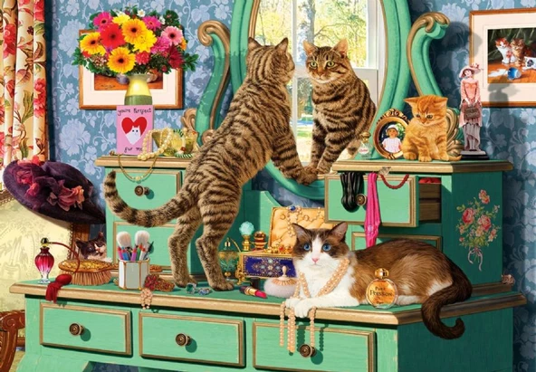 Anatolian 260 Parça Makyaj Meraklıları Puzzle - Kedi Puzzle - Steve Read ürün görseli 1