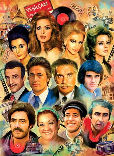 Anatolian 1000 Parça Yeşilçam Yıldızları Puzzle - Serhat Filiz ürün görseli 1