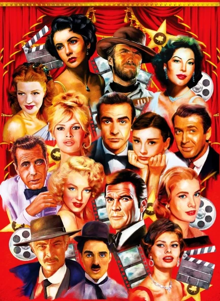Anatolian 1000 Parça Hollywood Stars Puzzle - Serhat Filiz ürün görseli 1
