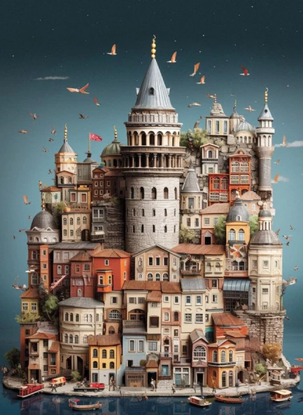 Anatolian 1000 Parça Galata Puzzle - Yasin Yaman ürün görseli 1