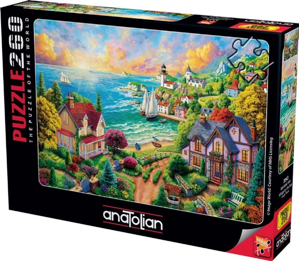 Anatolian 260 Parça Sahildeki Köy Puzzle - Resim 2