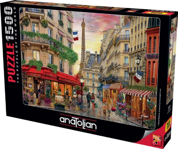 Anatolian 1500 Parça Eyfel Kafe Puzzle - David Mclean - Resim 2