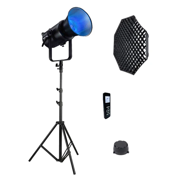 GDX EXC-180RGB-II RGB LED Video Işığı 180W Full Set 120cm Octagon Softbox 260cm Ayak Tam Set ürün görseli 1