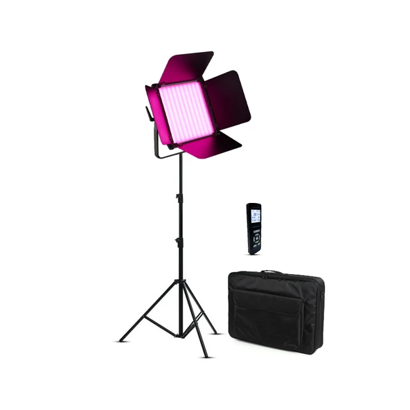 GDX CF-1000R 104W RGB ve BiColor LED Video Işığı 20 Efektli V-Mount Uyumlu DMX Destekli Panel LED ürün görseli 1