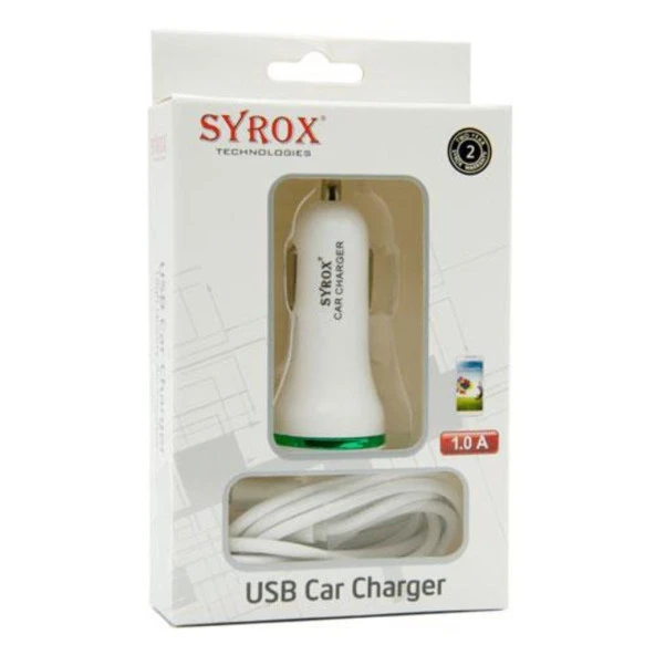 Syrox 1.0A Micro Araç Şarj Seti C33 ürün görseli 1