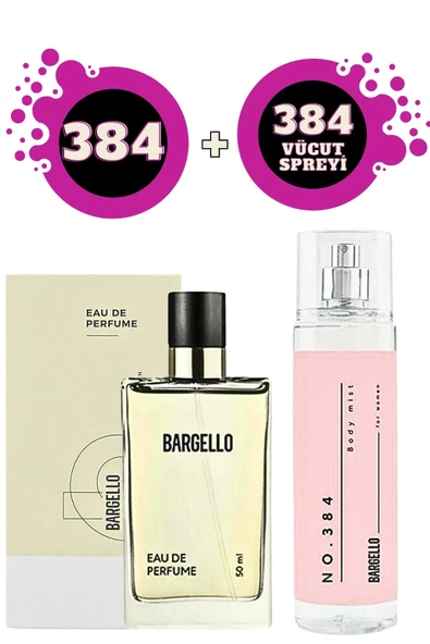 384 Kadın Parfüm Floral Edp 50ml + NO:384 Kadın Body Mist 210ml ürün görseli 1