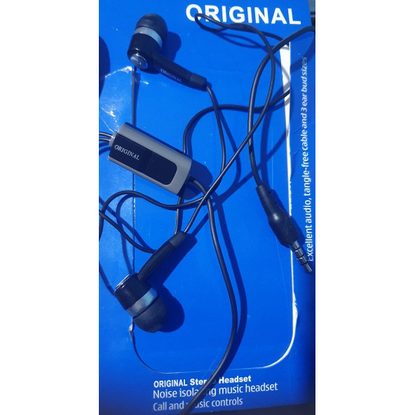 ORIGINAL 3.5 mm kulak içi stereo ses yalıtım kulaklık ürün görseli 1