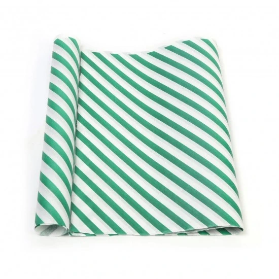 YEŞİL ÇİZGİ BASKILI 40GR İTHAL BEYAZ SÜLFİT AMBALAJ KAĞIDI 70X100CM 10 kg ürün görseli 1