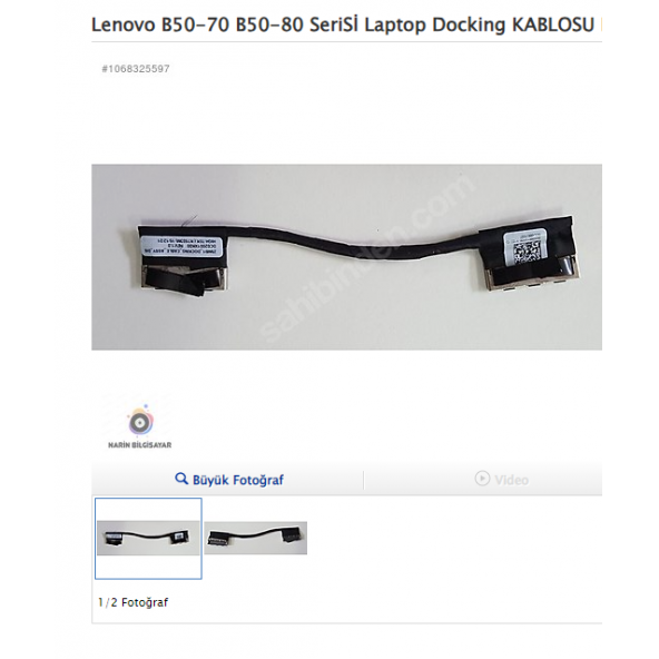 Lenovo B50-70 B50-80 SeriSİ Laptop Docking KABLOSU DC02001XK00 ürün görseli 1