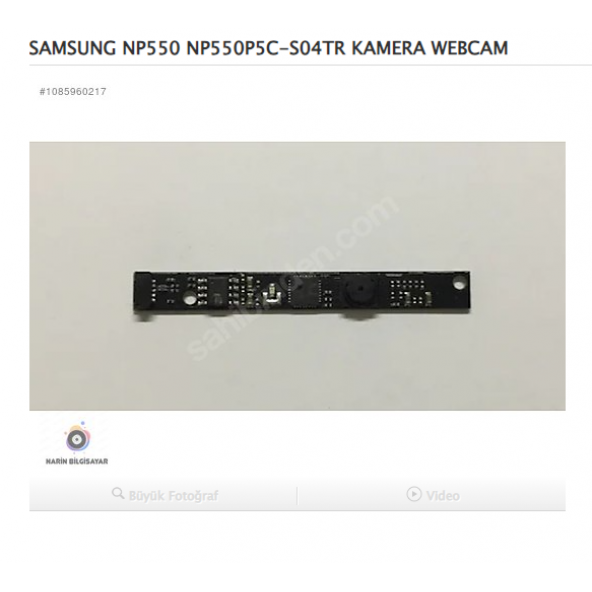 SAMSUNG NP550 NP550P5C-S04TR KAMERA WEBCAM ürün görseli 1