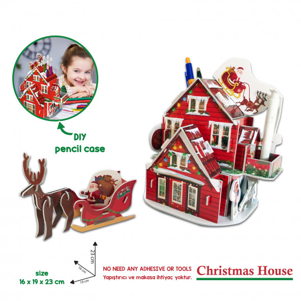 3D PUZZLE MAKET AKAR YILBAŞI EVİ . ürün görseli 1