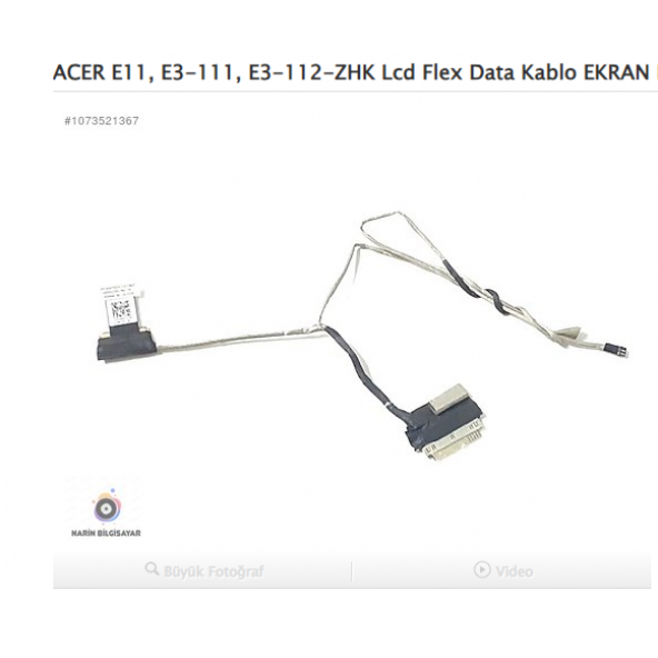 ACER E11, E3-111, E3-112-ZHK Lcd Flex Data Kablo EKRAN KABLO ürün görseli 1