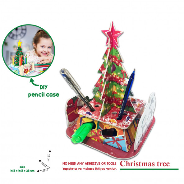 3D PUZZLE  MAKET YILBAŞI AĞACI. - Resim 3