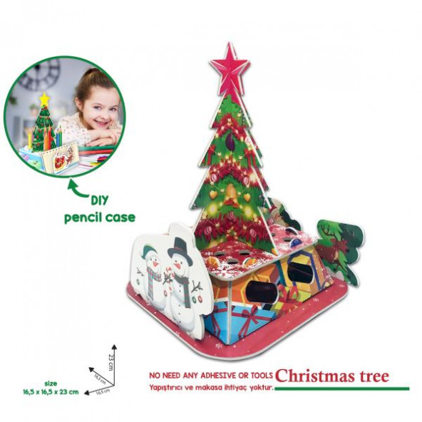 3D PUZZLE  MAKET YILBAŞI AĞACI. - Resim 4