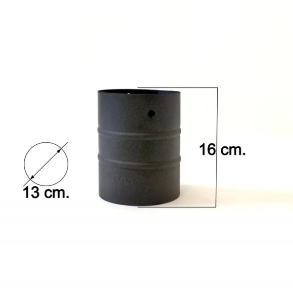 Mat Siyah Emaye Soba Borusu 16 Cm 1.Kalite ürün görseli 1