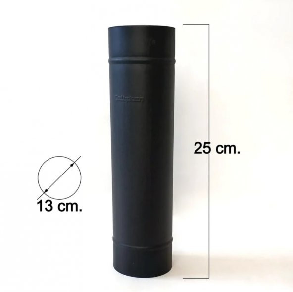 Mat Siyah Emaye Soba Borusu 25 Cm 1.Kalite ürün görseli 1