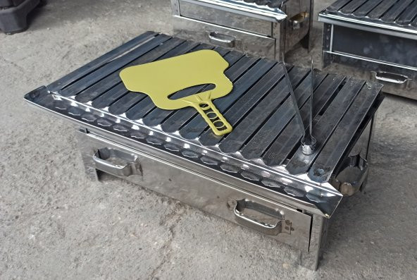 Özel Üretim El Yapımı Kömürlü Kamp Mangalı 50 x 24 CM (Barbekü İçin Uygun) ürün görseli 1