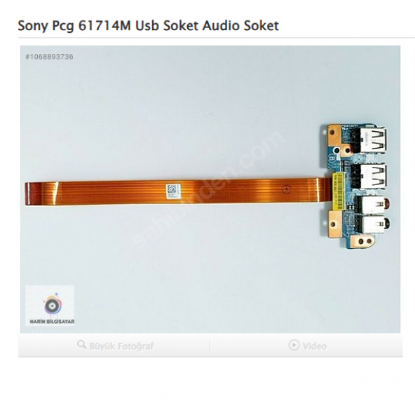 Sony Pcg 61714M Usb Soket Audio Soket ürün görseli 1