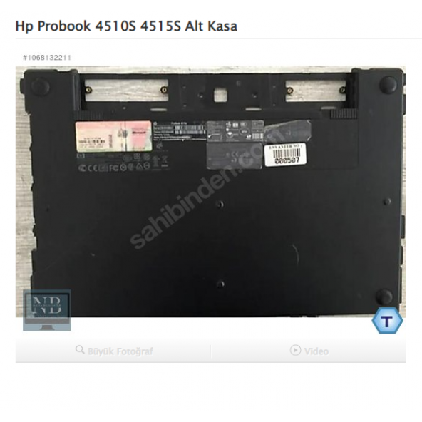 Hp Probook 4510S 4515S Alt Kasa ürün görseli 1