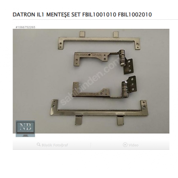 DATRON IL1 MENTEŞE SET FBIL1001010 FBIL1002010 ürün görseli 1