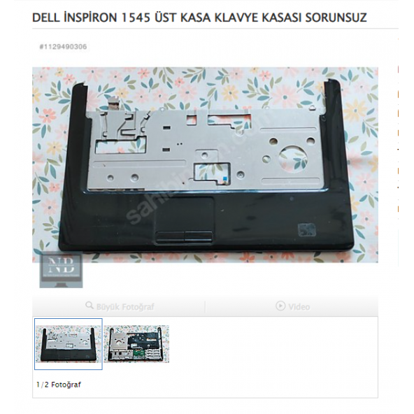 DELL İNSPİRON 1545 ÜST KASA KLAVYE KASASI SORUNSUZ ürün görseli 1