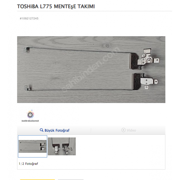 TOSHiBA L775 MENTEşE TAKIMI ürün görseli 1