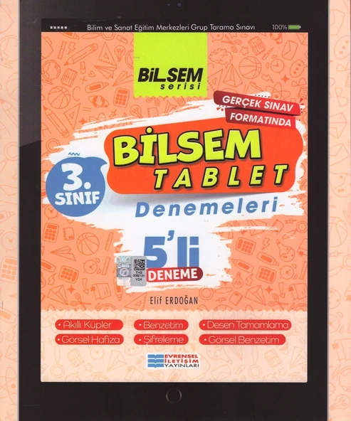 EVRENSEL 3.SINIF BİLSEM TABLET 5 Lİ DENEME ürün görseli 1