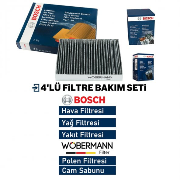 Wöbermann + Bosch VW Jetta 1.9 Tdi Filtre Bakım Seti 2006-2010 4K ürün görseli 1