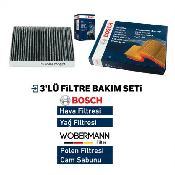 Wöbermann + Bosch Vw Passat 1.9 Tdi Filtre Bakım Seti 2000-2005 3K ürün görseli 1