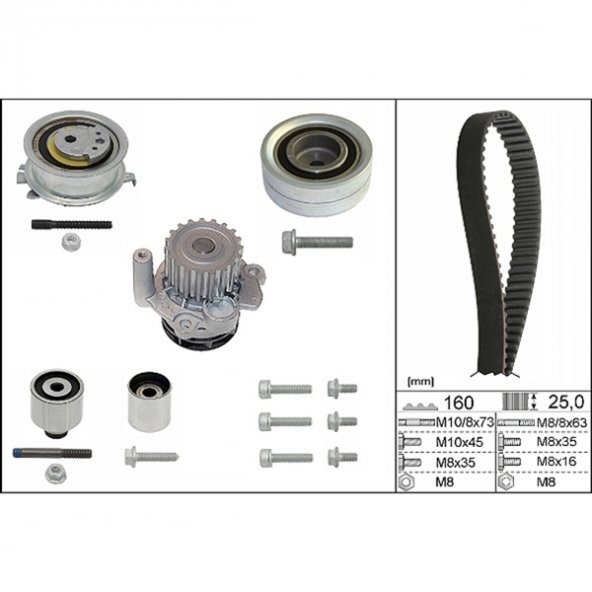 İna VW Jetta IV 1.6 2.0 TDi Triger Seti Devirdaimli 2010-2015 - Resim 2