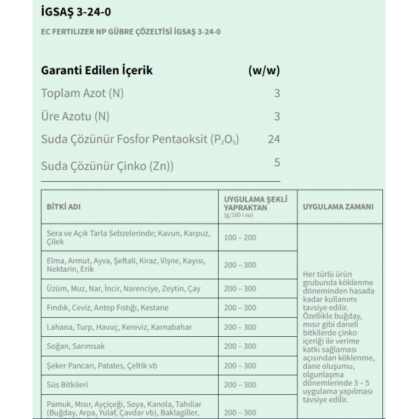 İGSAŞ 3-24-0 ( 5 LT ) - Resim 2