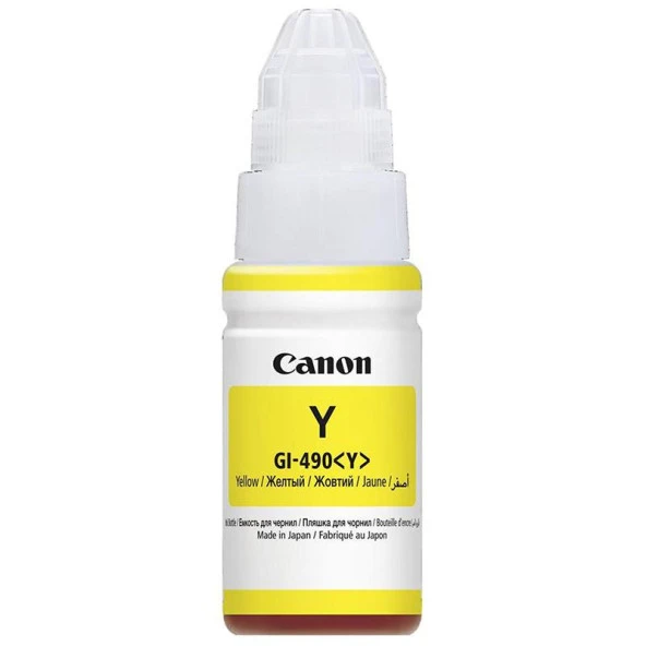Canon GI-490Y Mürekkep Orj. - Yellow (70ml) ürün görseli 1