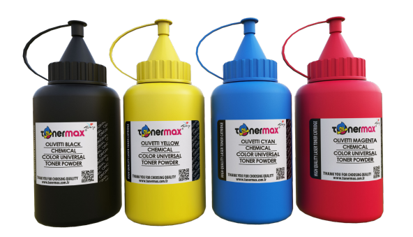 Olivetti Renkli Toner Tozu - Universal CMYK Set  250GR Şişe ürün görseli 1