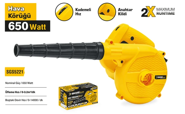 SGS PROFESYONEL 650 WATT HAVA KÖRÜĞÜ - Resim 2