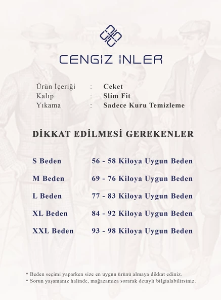 Cengiz İnler Kruvaze Metal Düğme Slim Fit Lycra Erkek Ceket ürün görseli 1