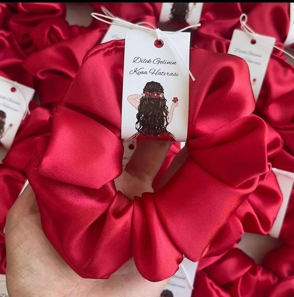 Kına Gecesi Hediyeliği - Bride To Be Hediyeliği Saten Kırmızı Toka 25 adet ürün görseli 1