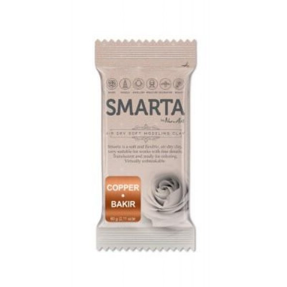 SMARTA  HAVAYLA KURUYAN MODELLEME HAMURU METALİK BAKIR 60GR ürün görseli 1