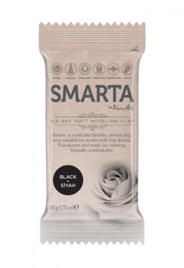 SMARTA HAVAYLA KURUYAN MODELLEME HAMURU SİYAH 100GR ürün görseli 1