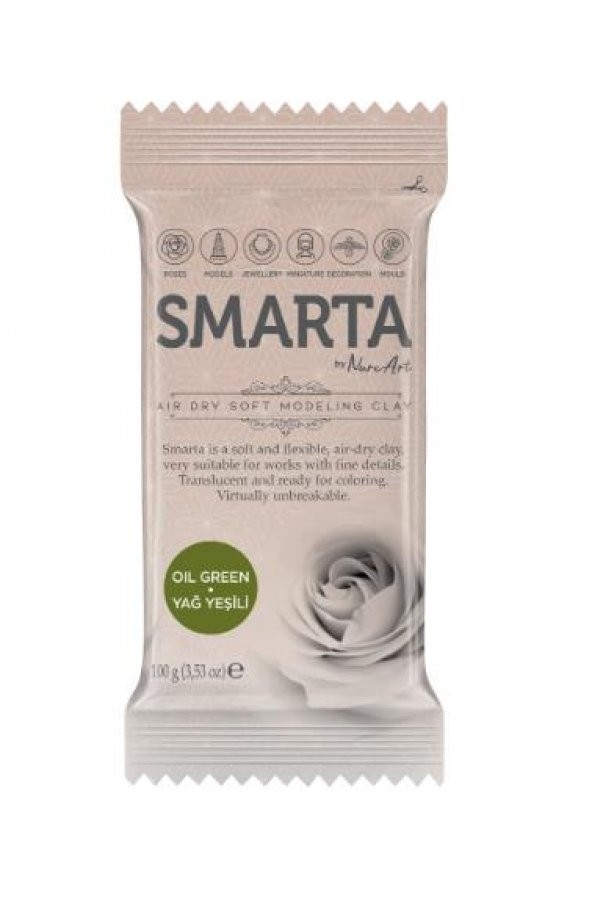 SMARTA HAVAYLA KURUYAN MODELLEME HAMURU YAĞ YEŞİLİ 100GR ürün görseli 1