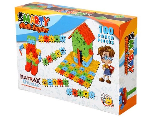 SMARTY - AKILLI SAYILAR EĞİTİCİ BLOK OYUNU 100 PARÇA ürün görseli 1