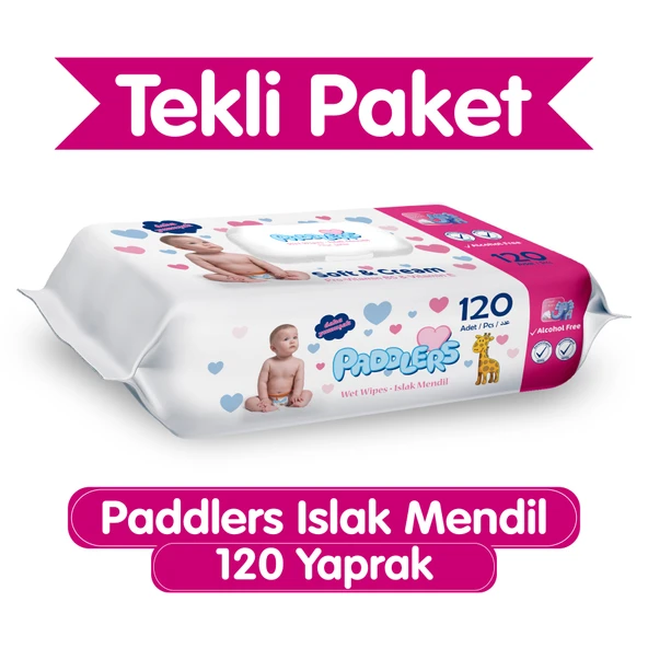 Paddlers 120'li Islak Mendil ürün görseli 1