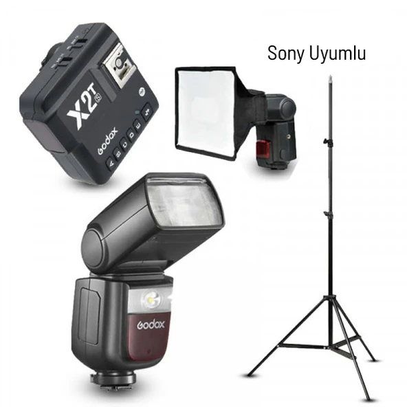 Godox V860III-S Sony Flaş Full Set (Tepe Flaş + Tetikleyici + Tripod + Softbox) ürün görseli 1
