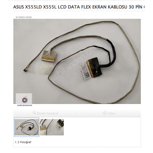 ASUS X555LD X555L X554L X554LD X555B LCD DATA FLEX EKRAN KABLOSU ürün görseli 1